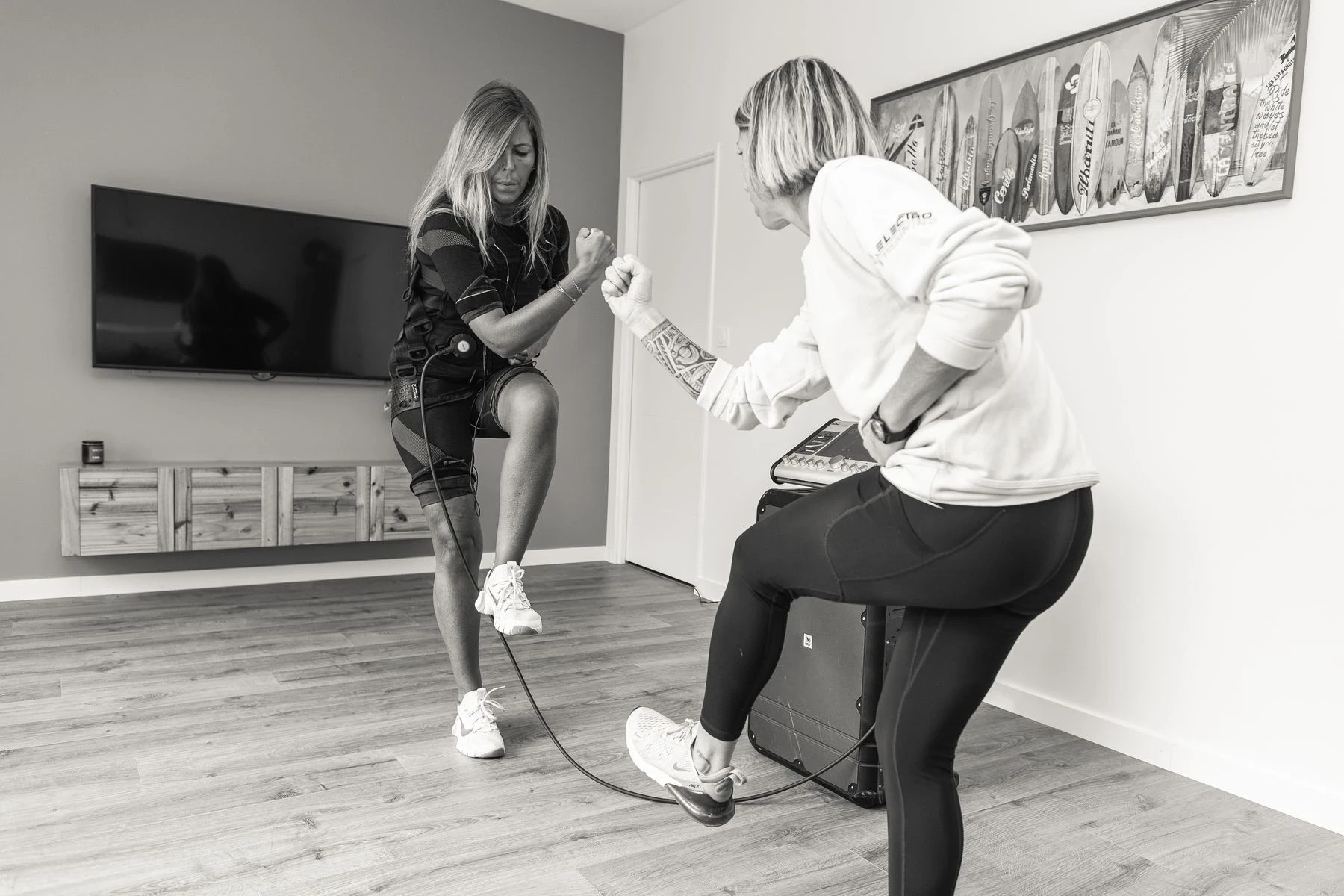 Stéphanie Cyprien, ancienne joueuse de basket-ball maintenant coach sportive en électrostimulation (EMS)